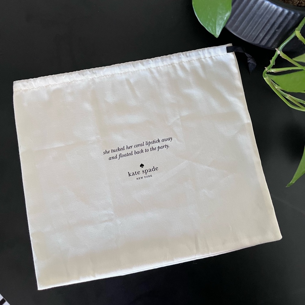 Kate Spade Cloth Drawstring Dust Bag Approximately 13.75” W x 11.75” H